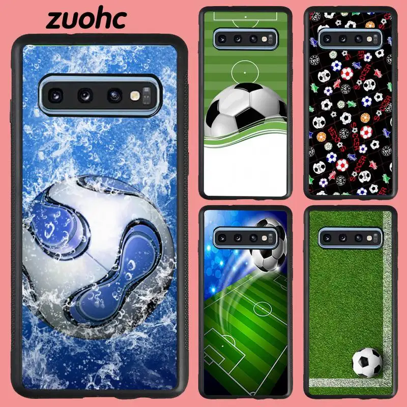 Los deportes de Fútbol de la caja del Teléfono Para Samsung S9 Galaxy S8 S10 S10e S20 PLUS Para el Caso de Samsung S10plus S6 Edge Duro de la Cubierta de Plexiglás 5