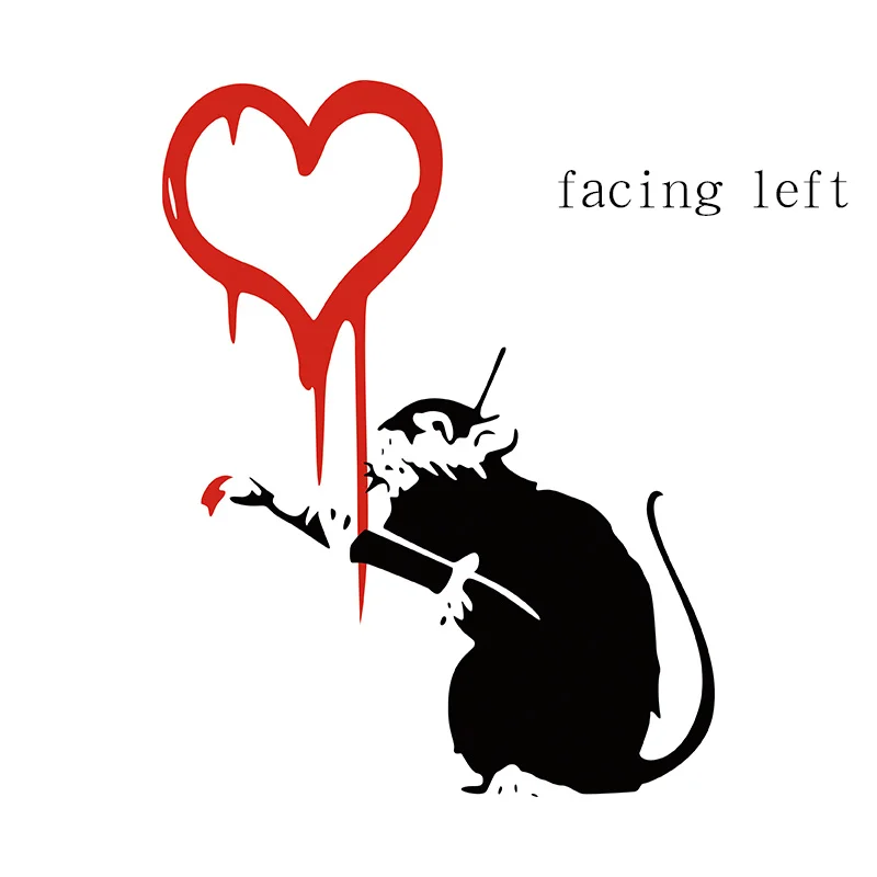 Banksy graffiti de Amor Rata etiqueta Engomada de la Pared. Etiquetas Engomadas De La Pared Para Kdis Habitaciones , Calcomanías La Pared De Vinilo Pegatinas De Decoración Para El Hogar 5