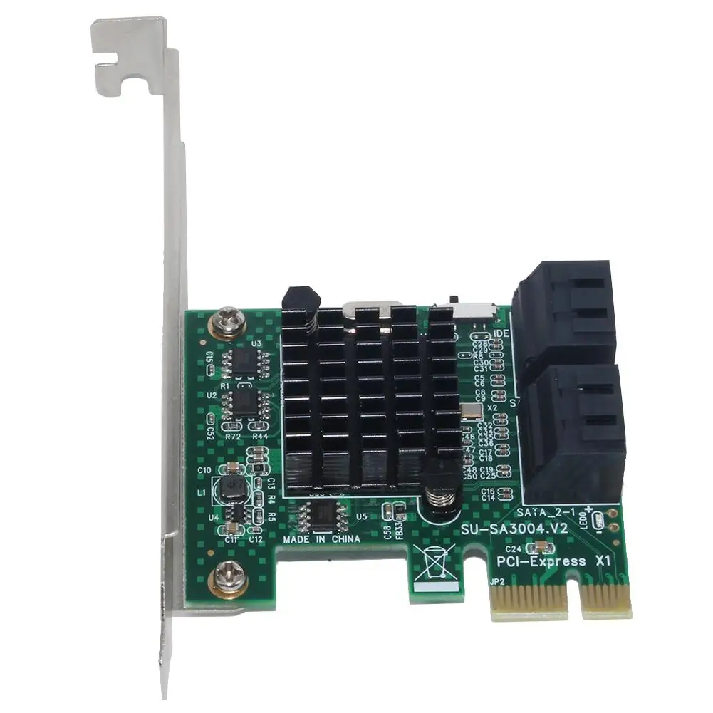 SSU SA3004 Adaptador de la Tarjeta de 4 Puertos 6G PCI-E para SATA3.0 Expansión Minero Adaptador de Tarjeta SSD de IPF de Minería de datos Controlador de la Tarjeta de 5