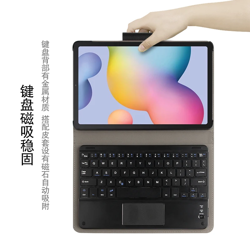 Caso Para Samsung Galaxy Tab S6 Lite 10.4 SM-P610 P615 teclado Bluetooth Cubierta Protectora de la PU SM-P615 P610 De 10,4