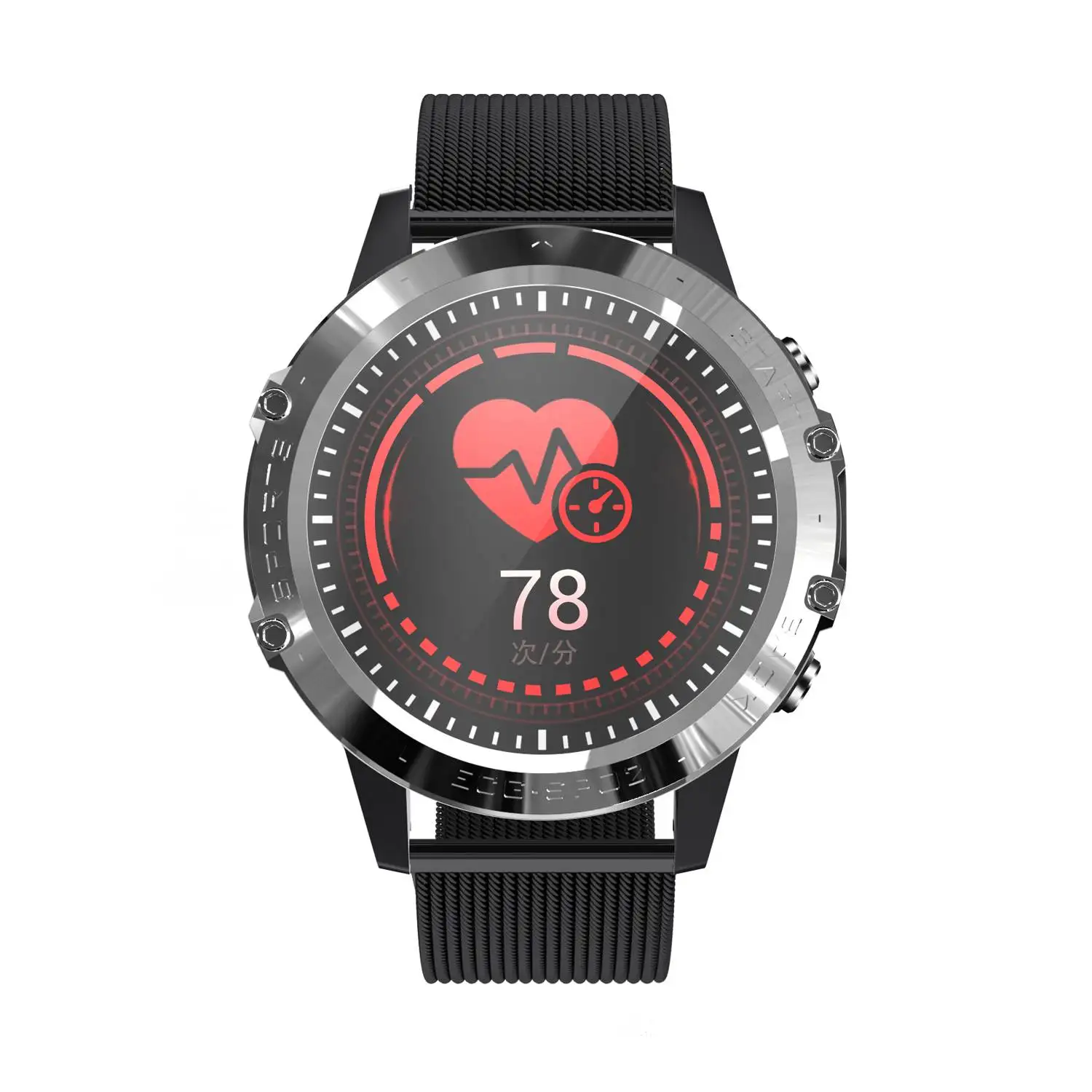 Bakeey P8 Smartwatch con Pantalla Táctil de ECG+PPG Heart Rate Monitor de Presión Arterial de la VFC Índice de Reloj Inteligente Mujeres Hombres Androud IOS 5