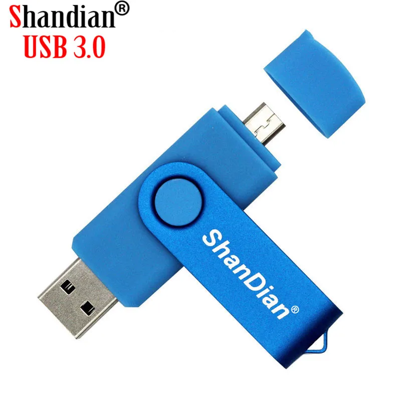 SHANDIAN 9 colores USB 3.0 teléfono Inteligente de la unidad Flash USB OTG pendrive de 4GB 8GB 16GB 32GB 64GB Micro disco para el teléfono caliente de la venta 5