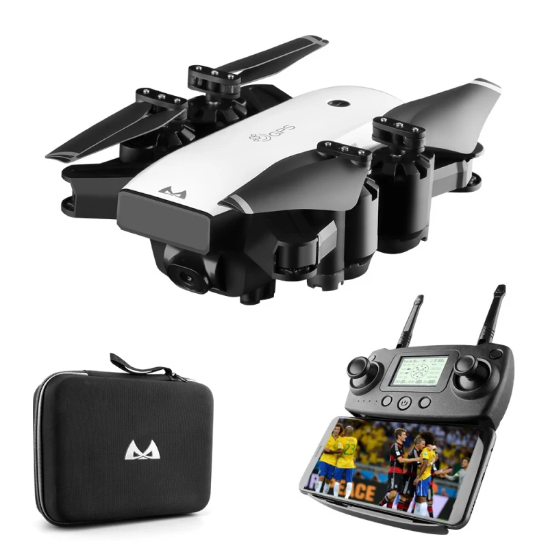 Plegable Selfie WIFI FPV Drone Con Cámara HD 1080P Doble GPS ME SIGUE FPV Video en Vivo Flotando RC Quadcopter para niños regalo 5