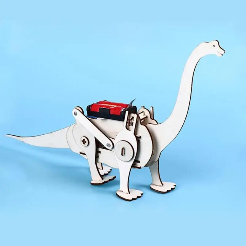 DIY conjunto de Ciencias de la MADRE Juguetes Eléctricos Caminar Dinosaurio T Rex Conjunto de Rompecabezas de Niños de Artesanía de la Tecnología de Juguetes Educativos Para Niños 5