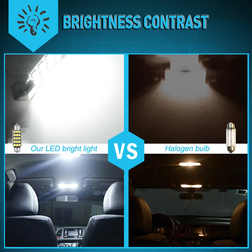 4X C5W LED 41mm Blanco Bombillas CANBUS 2835SMD Luces del Interior del Domo de la Placa de la Licencia de Luz Para BMW E36 E39 E46 E90 E60 E30 E53 E70 12V 5