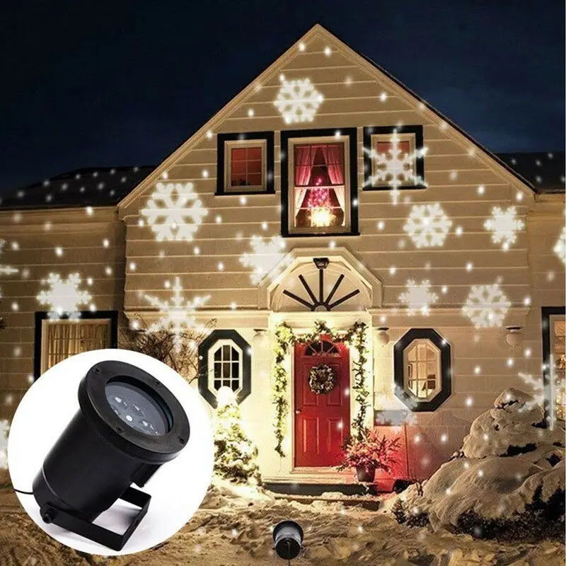 La navidad Láser Proyector de Luz LED de Luz de la Etapa del Jardín de la Casa de la Fiesta de la Nieve al aire libre Para el Jardín de Casa 5