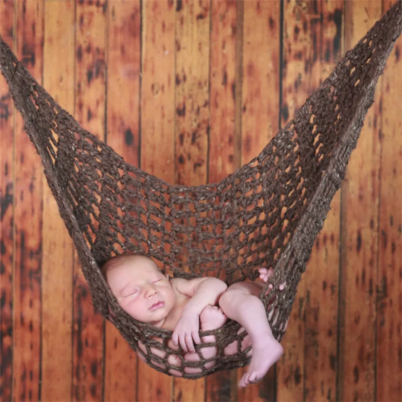 Crochet Hamaca De Bebé Recién Nacido De La Fotografía Props Crochet Bebé Colgando Capullo Sesión De Fotos De Punto De Cama Colgante Fotografia Accesorios 5