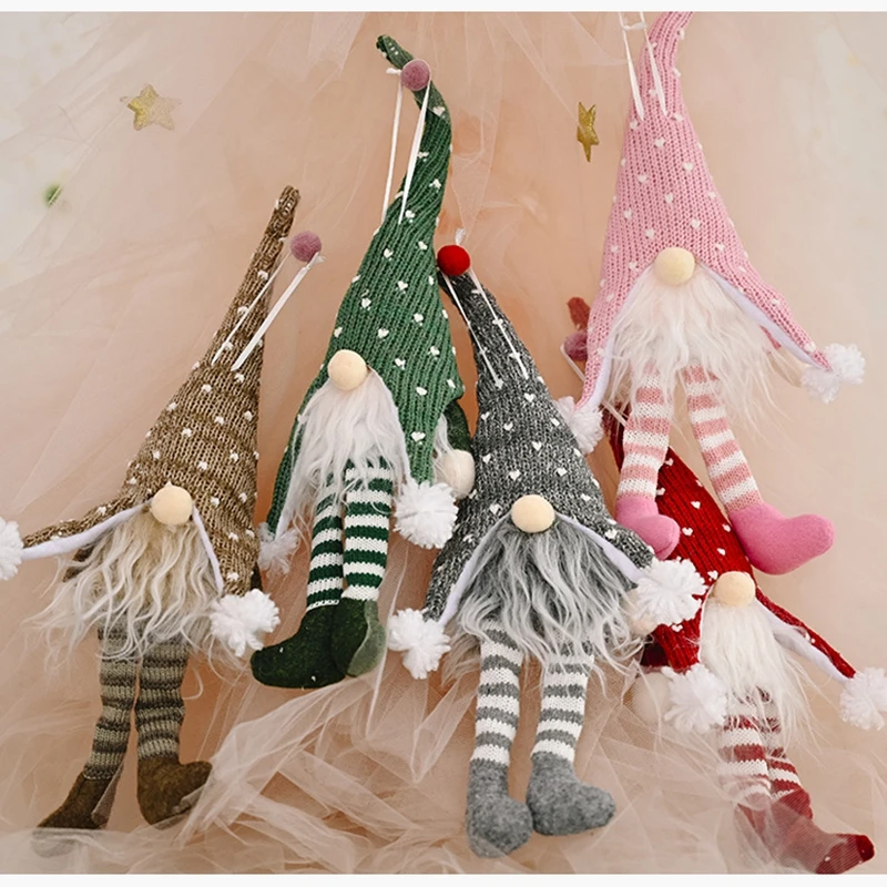 2021 Regalo de Navidad con Luz Gnomos Colgante Colgante Lindo Rostro de la Muñeca de la Decoración de Navidad, Decoración Feliz Pesadilla Antes de Navidad 5