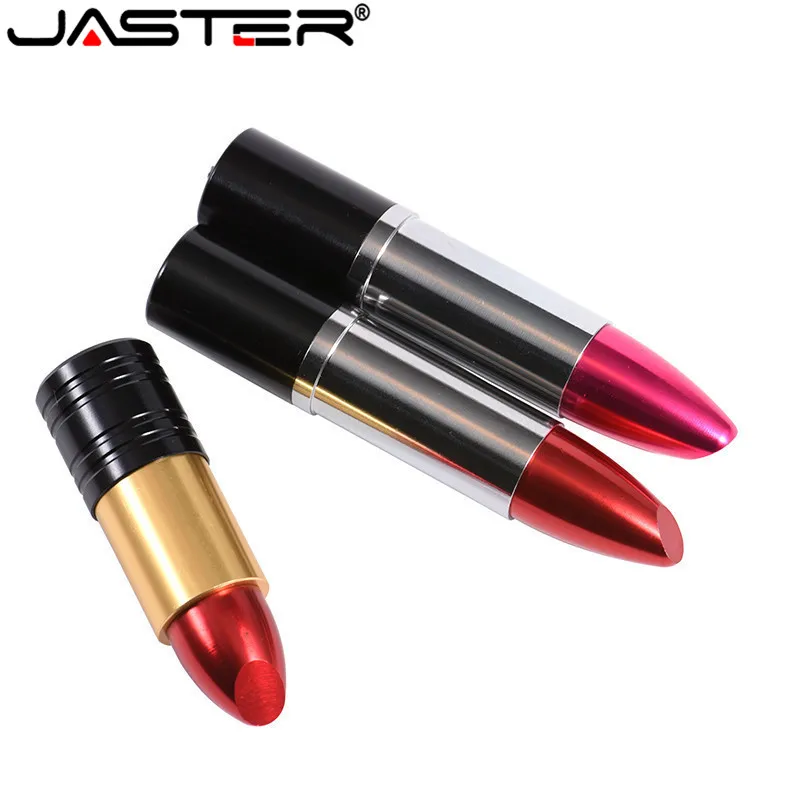 JASTER cristal barra de labios modelo de Unidad Flash USB de 4GB 8GB 16GB 32GB de piedra preciosa de la impulsión de la pluma del regalo de palo 5