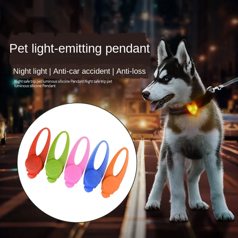 2PCS LED Collar de Perro Brillante Colgante de la Noche a la Seguridad de la Mascota Lleva Collar Luminoso Collares para Perros que Brillan En La Oscuridad Collar Correa 5