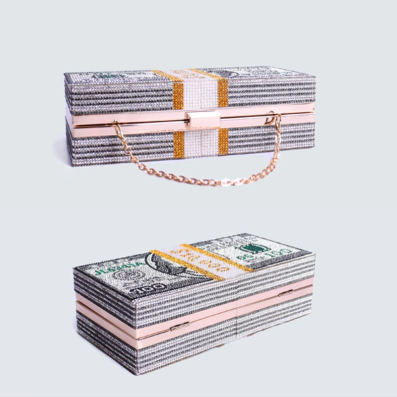 Diamond mini bolsa de 2020 lujo de carteras y bolsos de las mujeres del diseño de la fiesta de colores de cristal de dinero de la noche de embrague bolsas de la boda de la cadena de 5