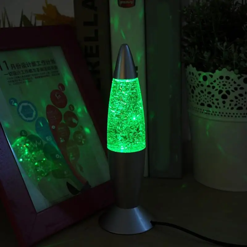 3D de Cohetes Múltiples de Cambio de Color de Lámpara de Lava del RGB LED del Brillo de la Fiesta de la Noche la Luz de la Navidad Regalo de la Mesilla de Noche de la Lámpara Azul,Blanco 5