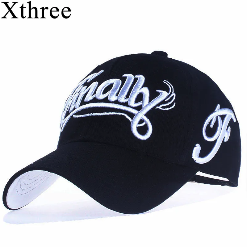 [Xthree] algodón gorra de béisbol de las mujeres casual snapback sombrero para los hombres casquette homme Carta bordado de gorras 5