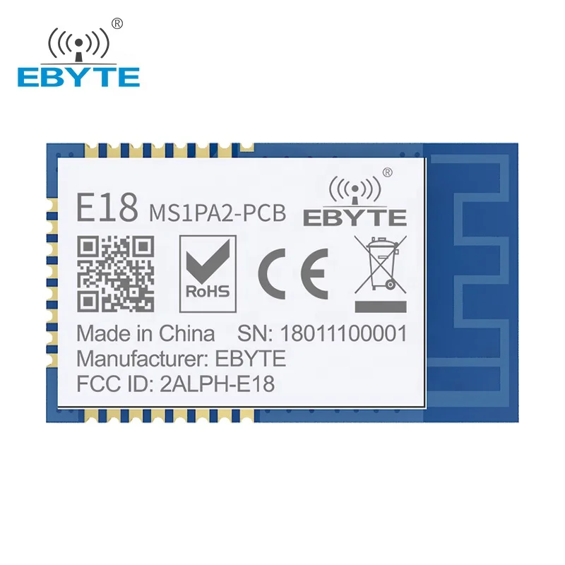 EBYTE CC2530 ZigBee 2.4 GHz Wireless Módulo E18-MS1PA2-PCB 100mW de Larga Distancia Zigbee AD HOC Módulo de Red Con Antena de PCB 5