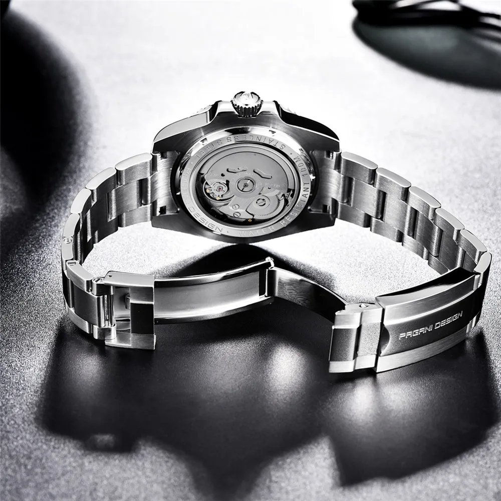 Nueva 40mm PAGANI DISEÑO de los Hombres Automático Mecánico reloj de Pulsera de Cristal de Zafiro Acero Inoxidable buzo Reloj de los Hombres Relojes Reloj Hombre 5