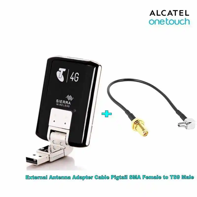 Desbloqueado Sierra AirCard 320U USB 4G LTE FDD Módem Inalámbrico Plus Adaptador de Antena Externa, Cable de 5