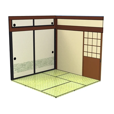1/12 escena accesorios GSC Japonés de estilo Japonés de casa de muñecas y sala de modelo de fondo de 6 pulgadas de la figura de acción 5