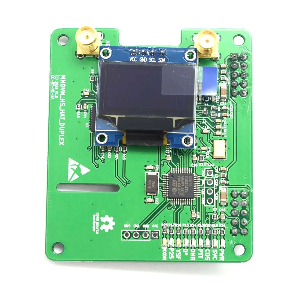 MMDVM DÚPLEX Hotspot módulo de Apoyo P25 DMR YSF la RANURA 1 RANURA 2 para Raspberry Pi +2 antenas+OLED A10-005 5