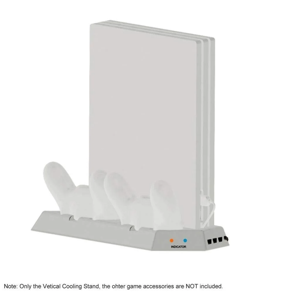 Soporte Vertical para PS4 Pro V2 Ventilador de Refrigeración,el Controlador de Carga de la Estación de Base para Playstation 4 Pro de la Consola,Cargador,Enfriador de Pie 5