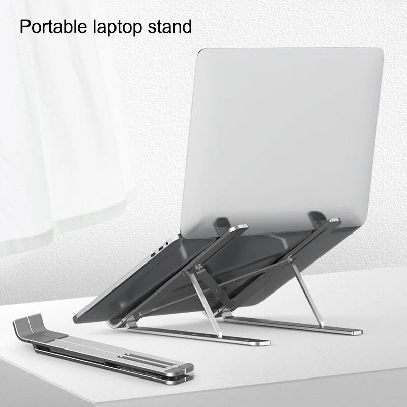 Portátil Plegable De Aluminio Ajustable Notebook Stand Plegable Del Soporte Del Ordenador Portátil Titular B88 5