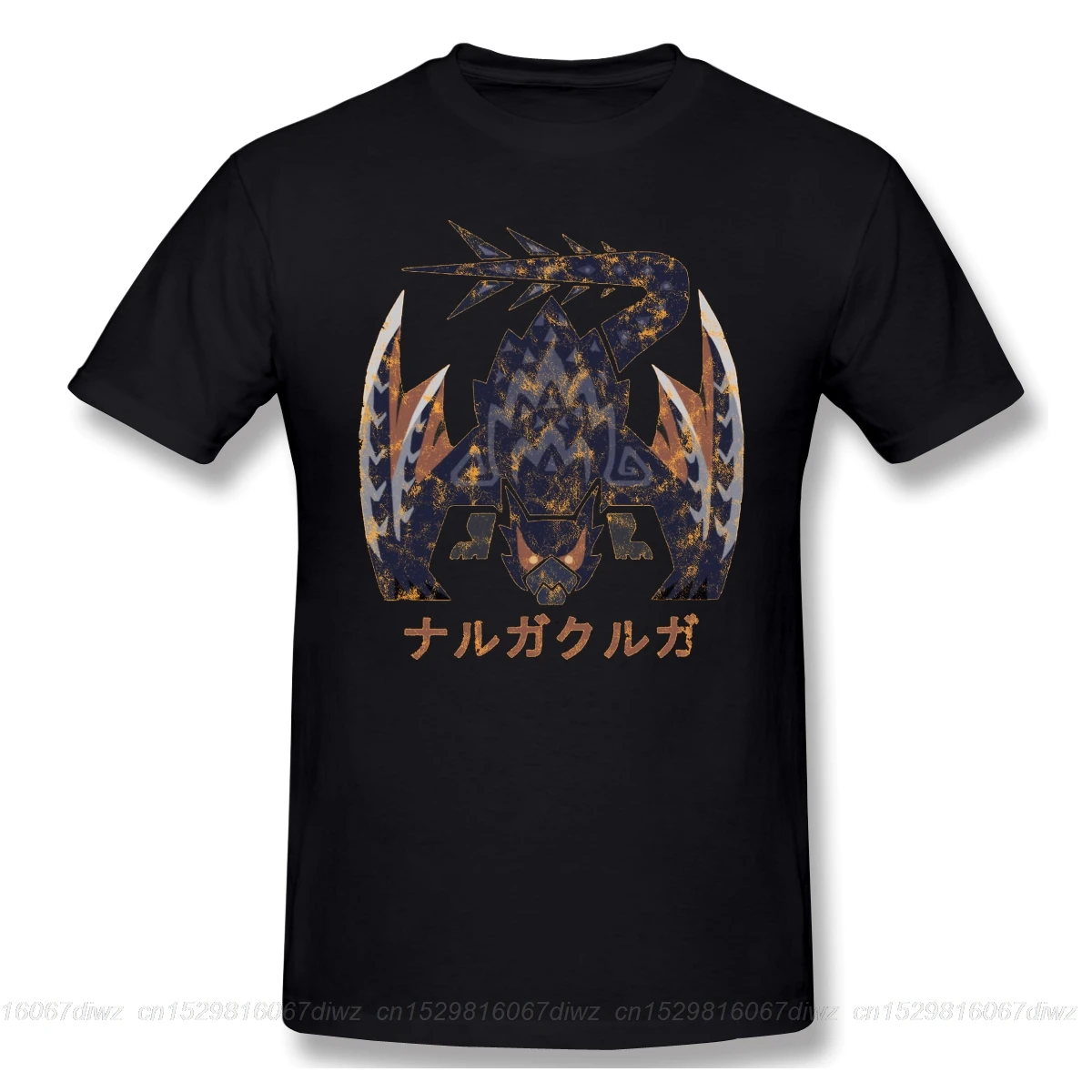 Nueva Camiseta de verano Mundo Iceborne Nargacuga Kanji T-Shirt Algodón monster hunter ARPG PS4 JUGADOR de JUEGO 5