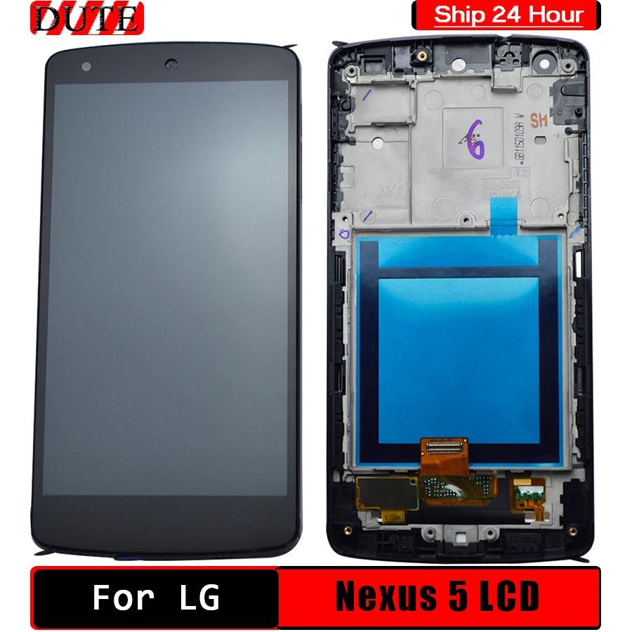 De Prueba Para LG Google Nexus 5 D820 D821 Pantalla LCD de Pantalla Táctil Digitalizador Asamblea Marco Para LG Nexus 5 D820 LCD de Reemplazo 5