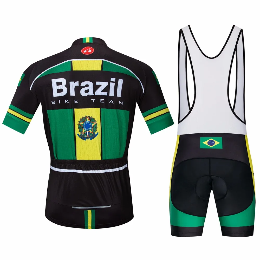 2019 Weimostar Brasil Jersey Bicicleta Conjunto de los Hombres jersey de ciclismo culotte de MTB de la parte inferior tops Mountian la Bicicleta de Carretera traje Ropa Ciclismo 5