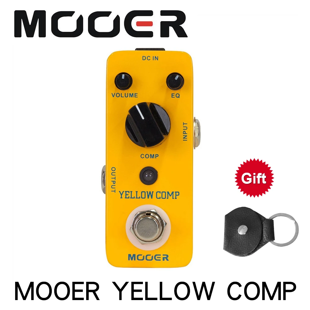 Mooer MCS2 Amarillo Comp Micro Mini Optical Compressor Pedal de Efecto para Guitarra Eléctrica True Bypass 5