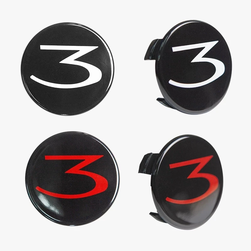 4pcs cubo de la Rueda Centro de la Tapa Para el Tesla Model 3/X/S Llantas de Aleación Etiqueta de Logotipo de los Emblemas de la Insignia de Tapas de diseño automovilístico Accesorios 5