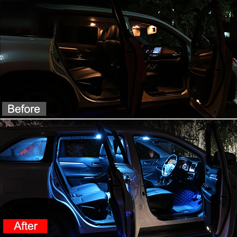 6pcs Libre de Errores Coche Bombillas LED luces Interiores Kit de Domo de Luz de Lectura Tronco de la Lámpara Para Toyota RAV 4 RAV 4 DE 2019 2020 XA50 Accesorios 5
