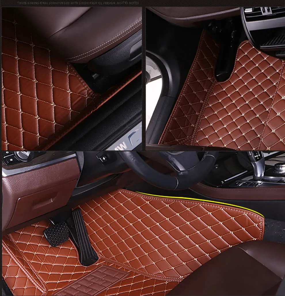 Kalaisike de encargo del LOGOTIPO del coche alfombras de piso para Alfa Romeo Giulia Stelvio auto estilo accesorios 5