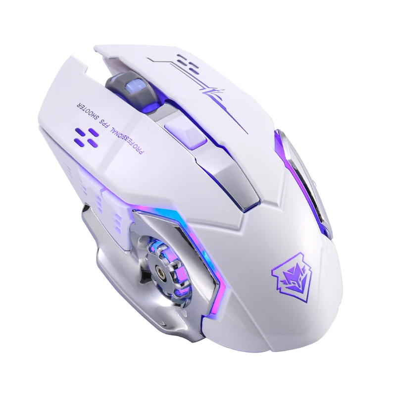 Nuevo Ratón Inalámbrico de Carga Gaming Mouse Silencio Retroiluminada Ratón Mecánico Ergonómico Accesorios de Ordenador para Pc Portátil 5
