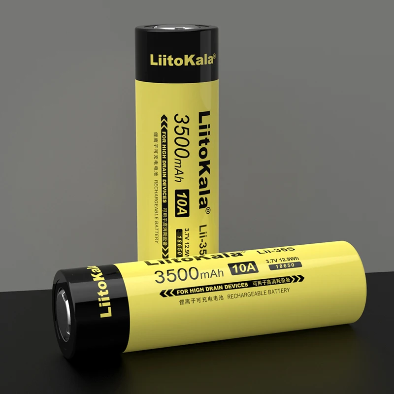 4PCS LiitoKala Lii-35S 18650 3.7 V 3500mAh batería de litio recargable de la linterna de LED 5