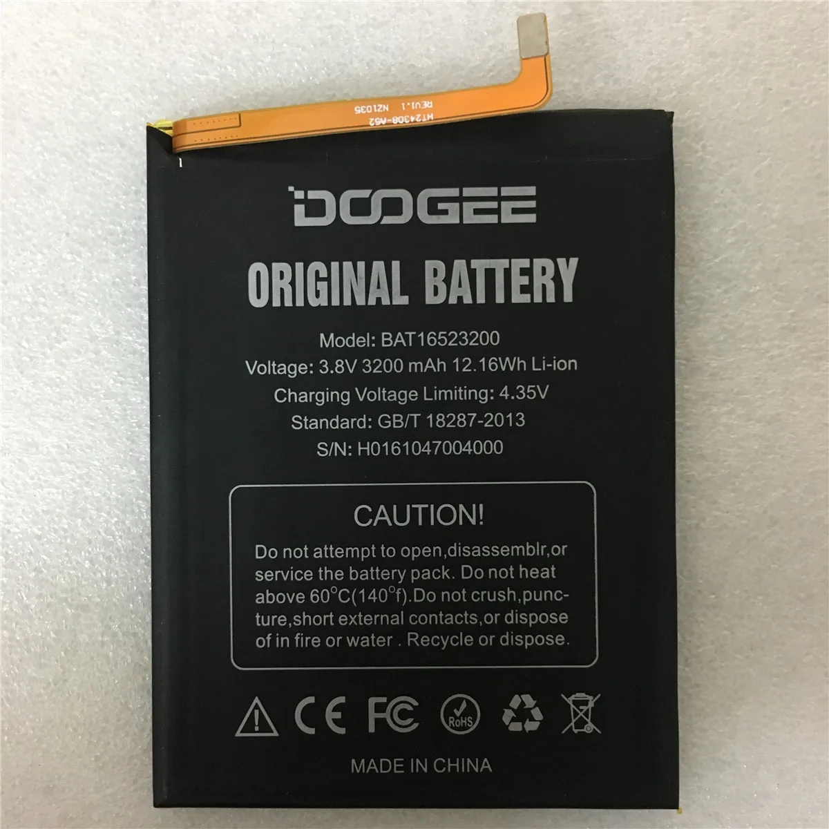 Nueva Batería Original BAT16523200 MTK6750 Reemplazo de 3600mAh Partes de la batería para DOOGEE Y6 Y6C Y6 Piano Smart Phone+ Herramientas Gratuitas 5