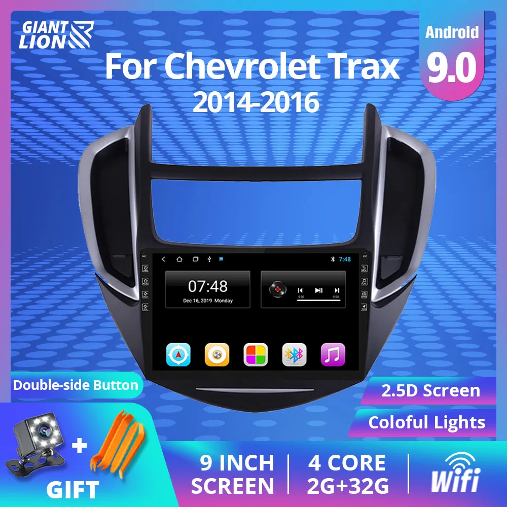2din Android 9.0 Radio de Coche Para Chevrolet Trax-2016 Multimedias de la Navegación del Coche-Reproductor de Vídeo del Coche 2Din DVD Receptor Estéreo 5