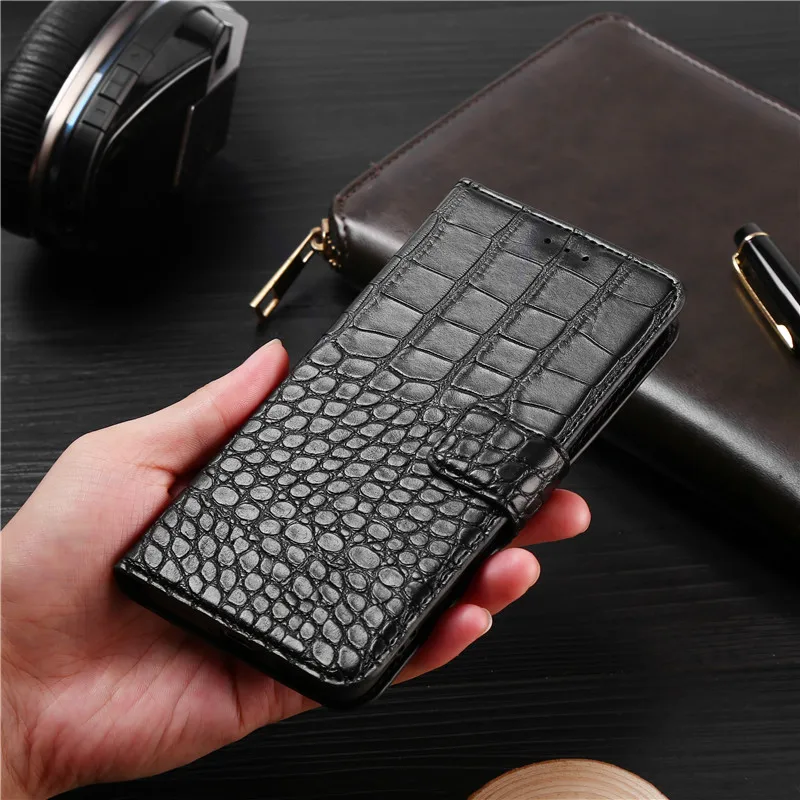 De lujo Flip Case para Samsung Galaxy J1 2016 J120 J120F J1(6) SM-J120F/DS Cubierta de Cocodrilo Textura de Cuero de Diseño de Libro de Teléfono 5