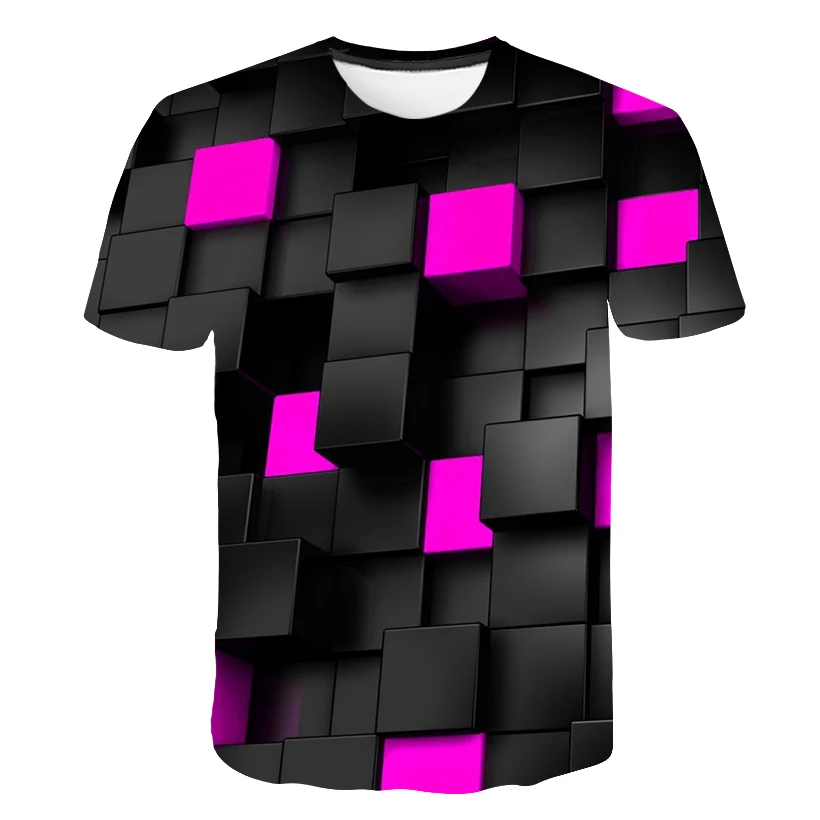 2020 Nuevas tridimensional vórtice de camisetas de niñas y niños de Verano de la Impresión 3D Casual 3D Camiseta Tops Camiseta para el verano 5