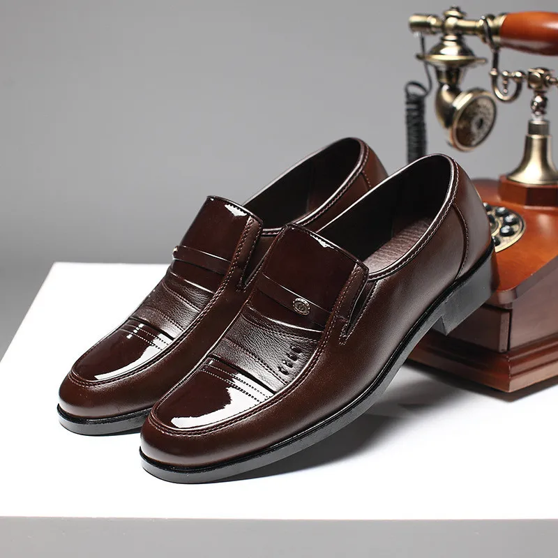 La Marca italiana de Cuero para Hombre Zapatos Formales de los Hombres Clásicos Oxford Zapatos de los Hombres de Cuero Zapatos de Vestir de los Hombres Mocasines Negro y Marrón 5