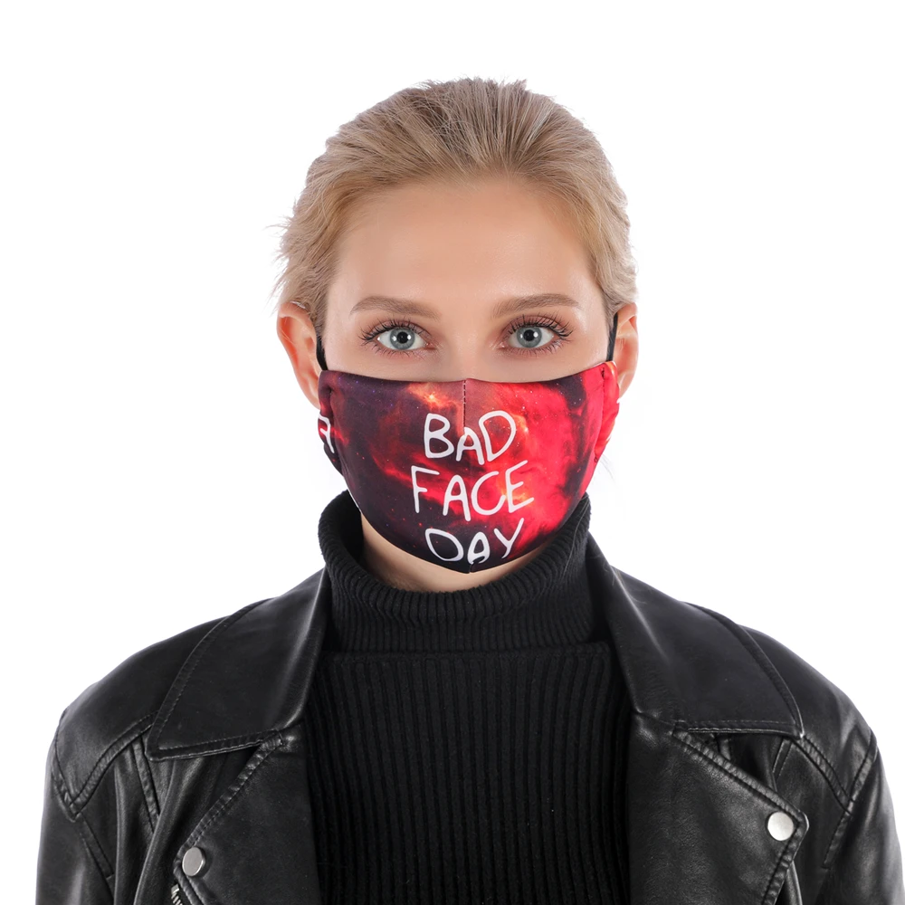 La moda de la Impresión Reutilizable de Protección PM2.5 Filtro en la boca de la Máscara anti polvo de la Cara de la máscara a prueba de viento de la Boca-controlar la propagación de las bacterias de la prueba de la Gripe Máscara 5