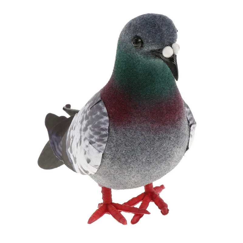 3pcs Artificial Carft Pájaro Paloma Modelo de Simulación de la Paloma de Plumas de Aves Falsos Adornos de Jardín Decoración del Hogar de Color al Azar 5