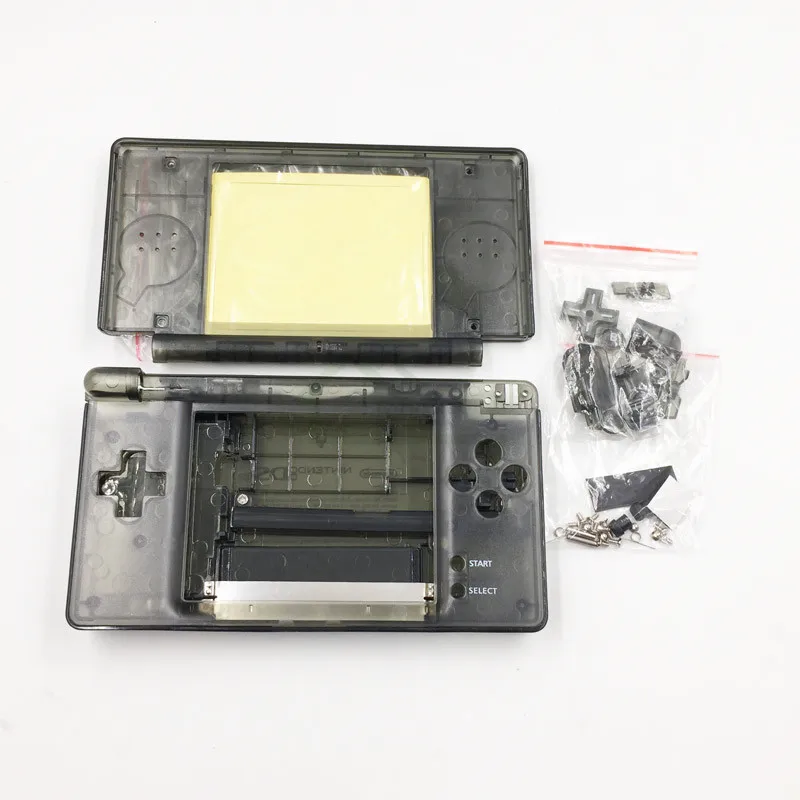 Claro Blanco/ Negro de la Vivienda Shell de la Cubierta del Caso Completo Set de Recambio Para Nintendo DS Lite NDSL Consola de juegos Cubierta de la caja 5
