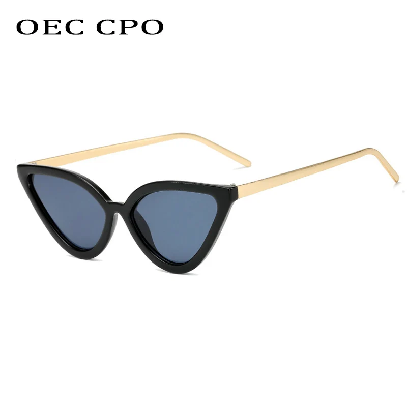 OEC CPO de la Moda de Ojo de Gato Gafas de sol de las Mujeres de la Marca de Tendencia Triángulo Negro del Marco de Gafas de Sol de Mujer los Hombres de la Vendimia Gafas UV400 oculos 5