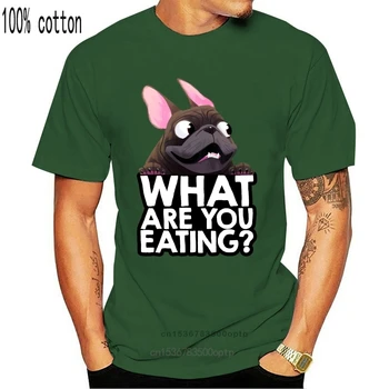 ¿Qué Estás Comiendo Perro Gracioso Francés Del Perro De Bull Camiseta Camiseta Del Mens Kids Señora 1065 Envío Gratis Divertido Tops Camiseta