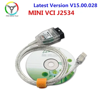 Última V15.00.028 MINI VCI J2534 V14 Interfaz para Toyota TIS Techstream obd mini vci de Diagnóstico de Cable de Envío Gratis